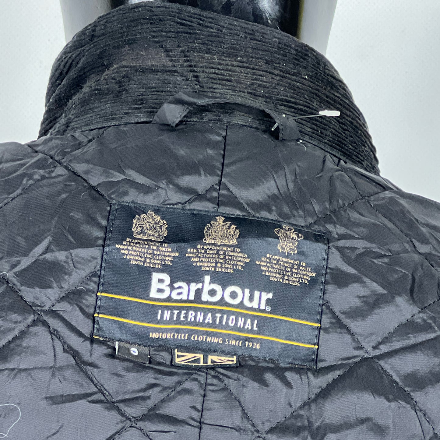 Giacca Barbour da moto Duke nero S -Man black Duke wax Jacket Size Small