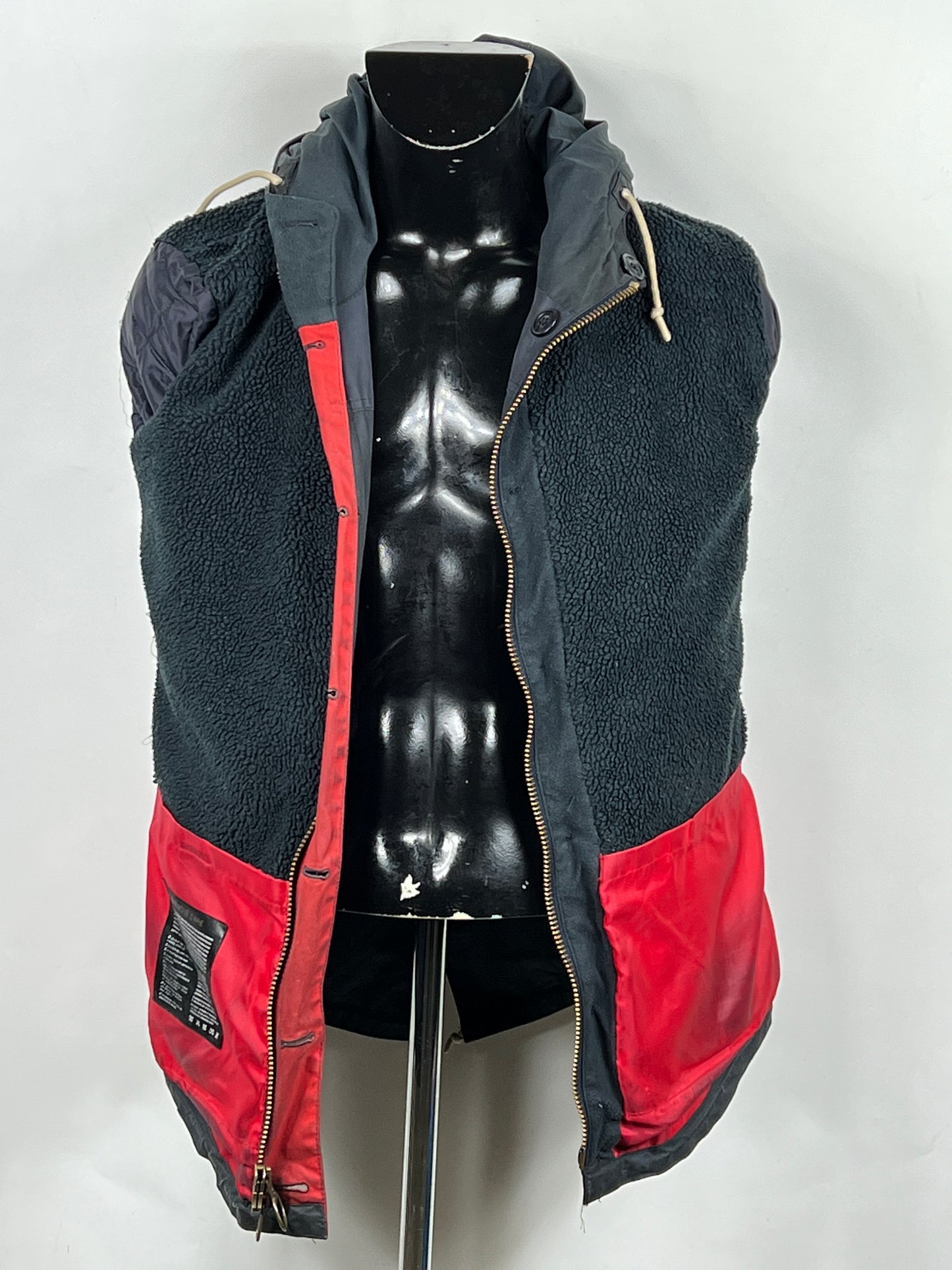 RARO Game Parka Barbour blu con cappuccio Small - Wax Navy Parka Size Small