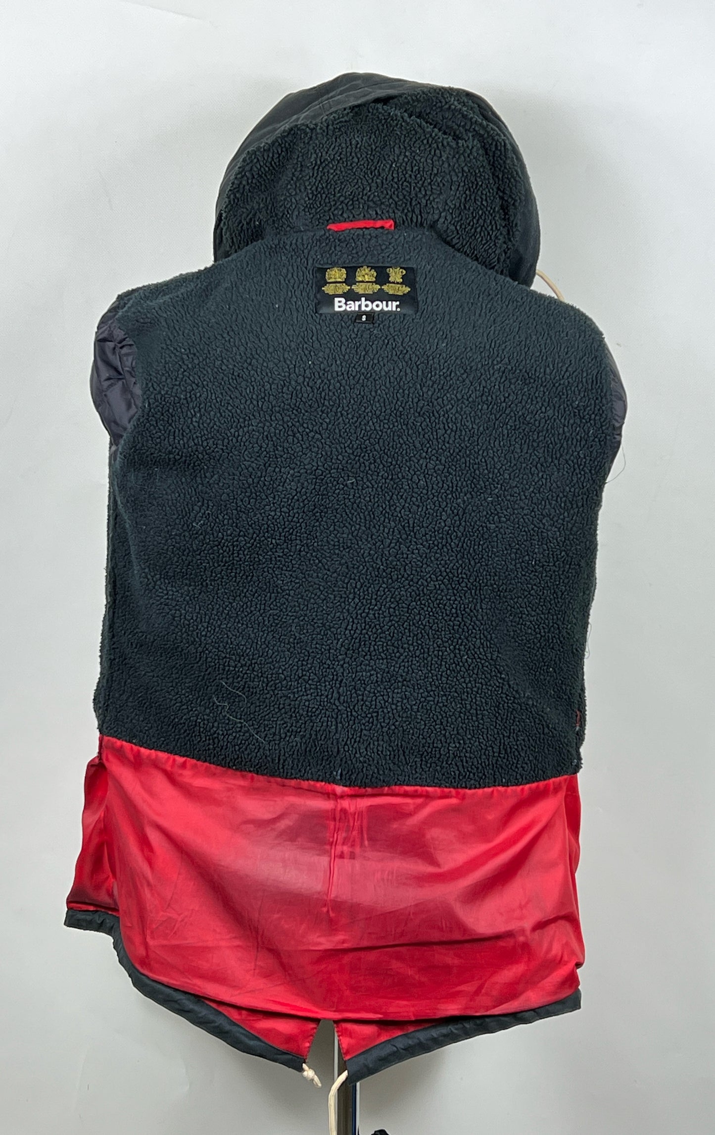 RARO Game Parka Barbour blu con cappuccio Small - Wax Navy Parka Size Small