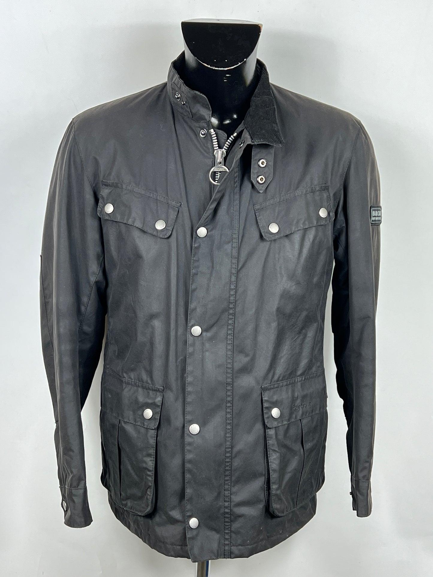 Giacca Barbour International Duke nero M - Man black Duke wax Jacket Size M