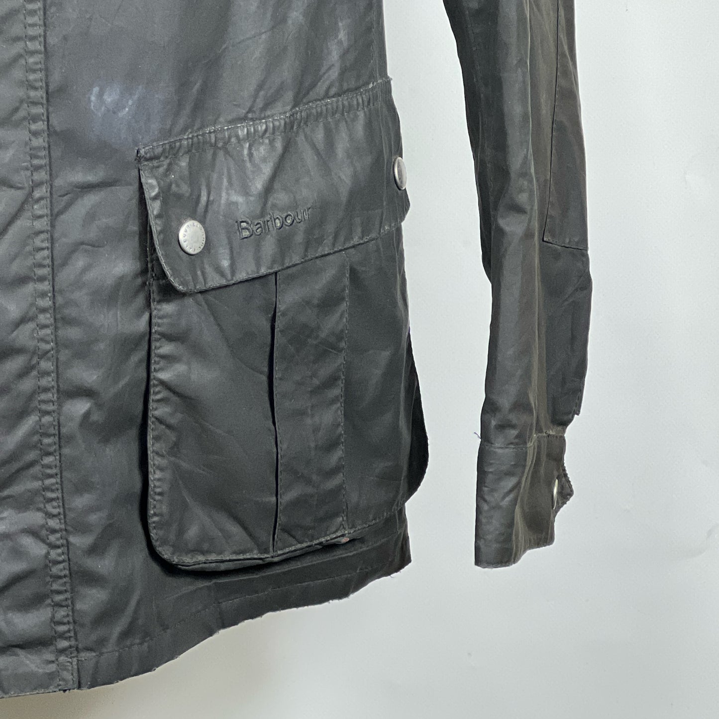 Barbour International uomo Enfield Nero Medium Man Black Enfield waxed Jacket M