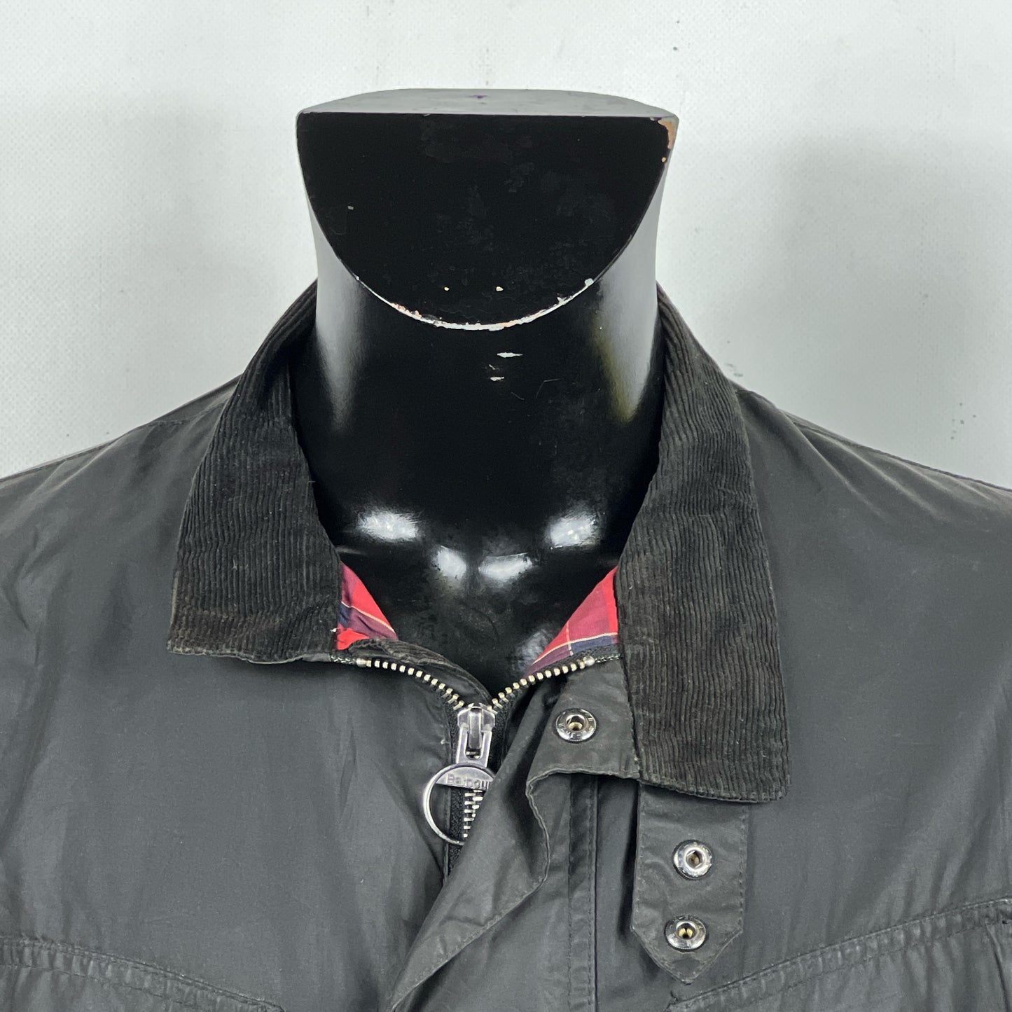 Barbour International uomo Enfield Nero Medium Man Black Enfield waxed Jacket M