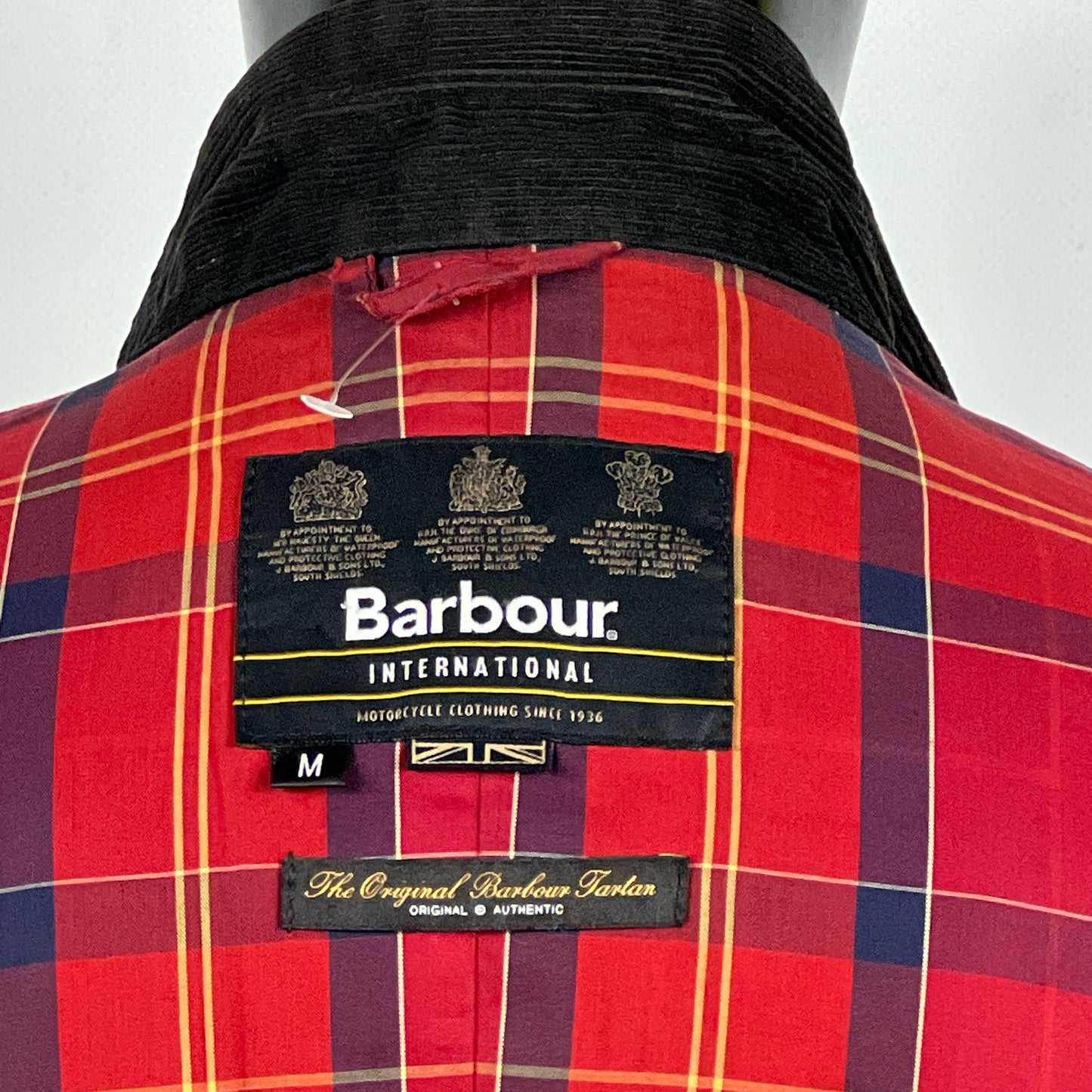 Barbour International uomo Enfield Nero Medium Man Black Enfield waxed Jacket M