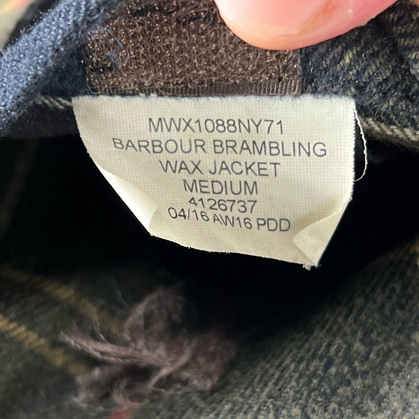 Barbour Cappotto Brambling blu cerato -Man Navy Brambling wax coat size M