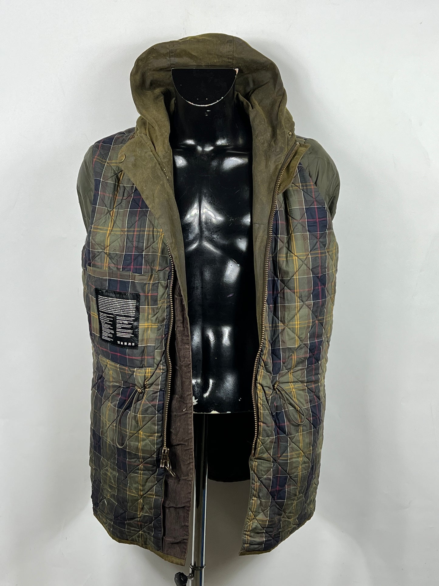 Parka Barbour verde con cappuccio Kirkham Medium-Man Green Parka Jacket size M