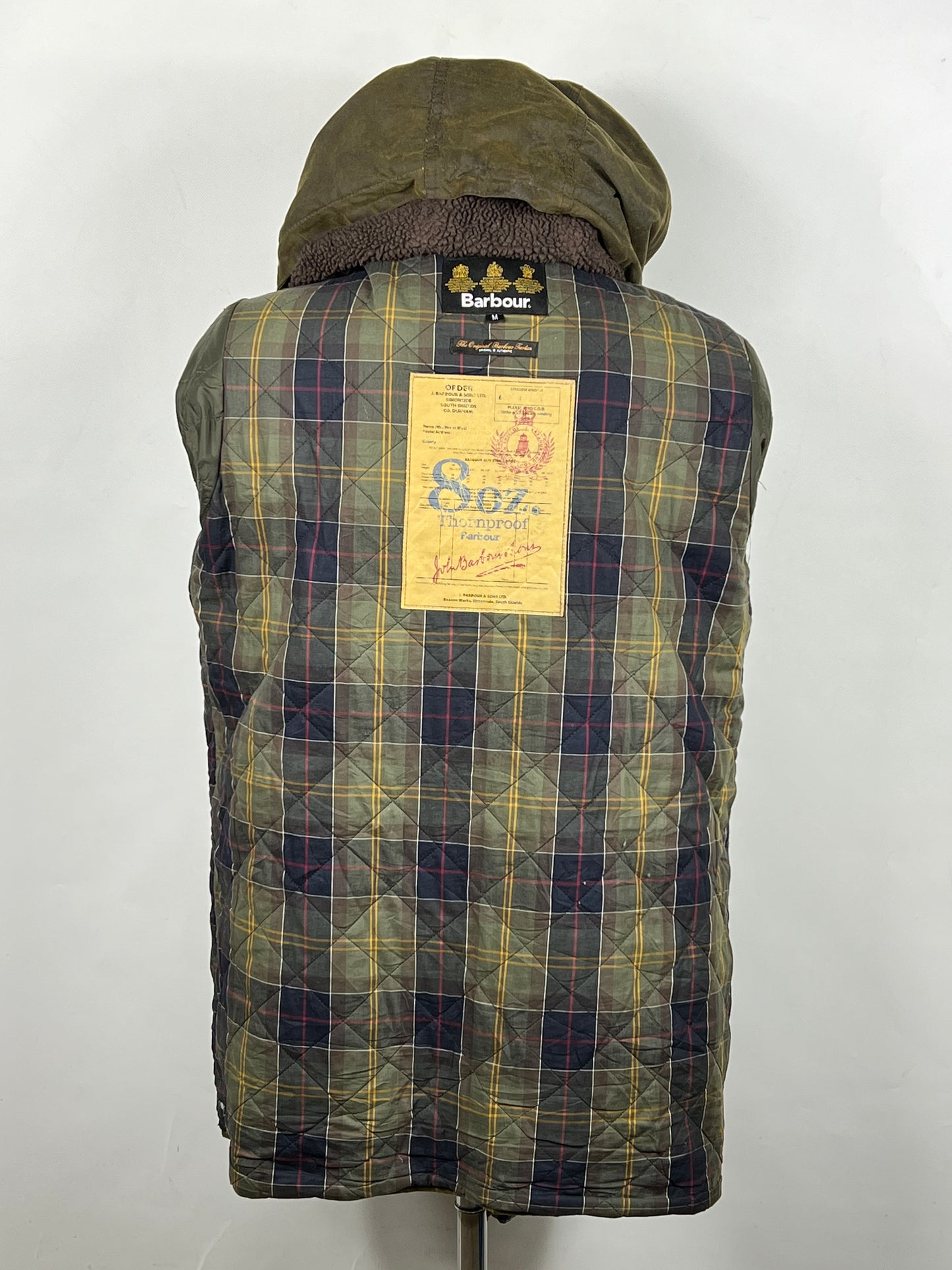 Parka Barbour verde con cappuccio Kirkham Medium-Man Green Parka Jacket size M
