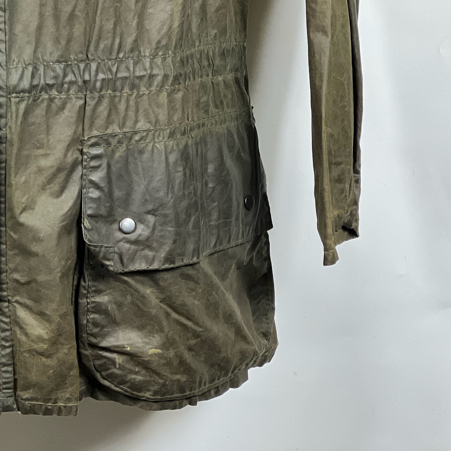 RARA Giacca Barbour verde vintage Durham C40/102 cm- Waxed Durham unlined M