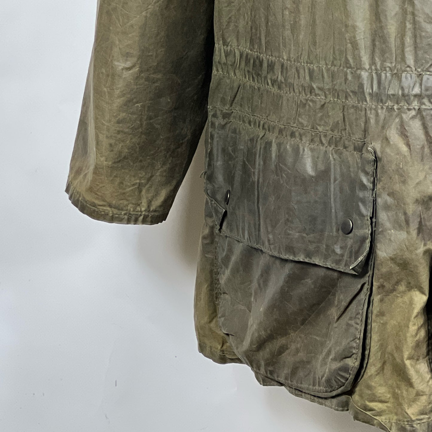 RARA Giacca Barbour verde vintage Durham C40/102 cm- Waxed Durham unlined M