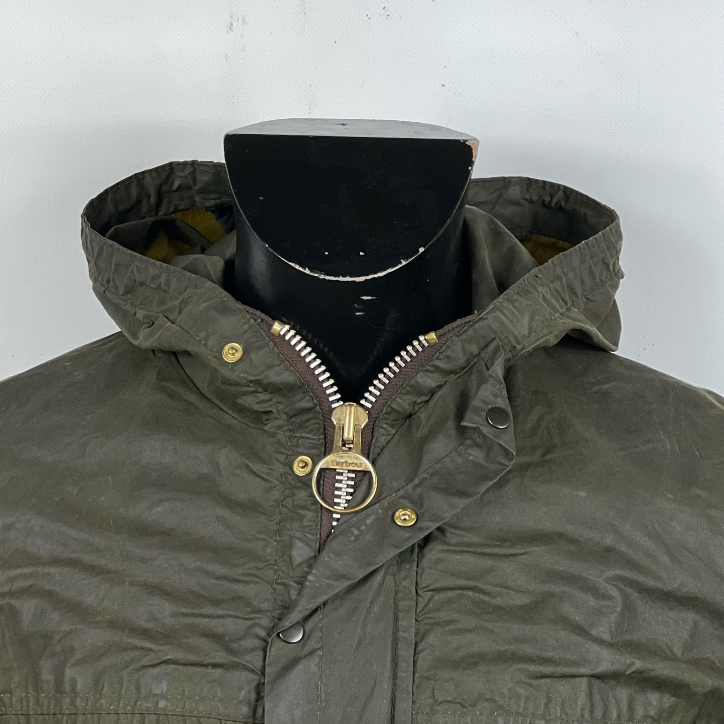 RARA Giacca Barbour verde vintage Durham C40/102 cm- Waxed Durham unlined M