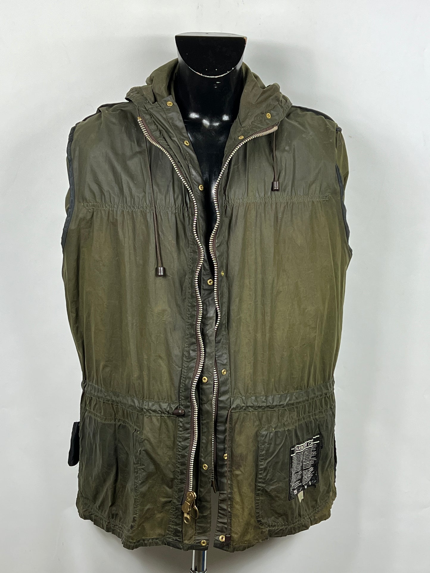 RARA Giacca Barbour verde vintage Durham C40/102 cm- Waxed Durham unlined M