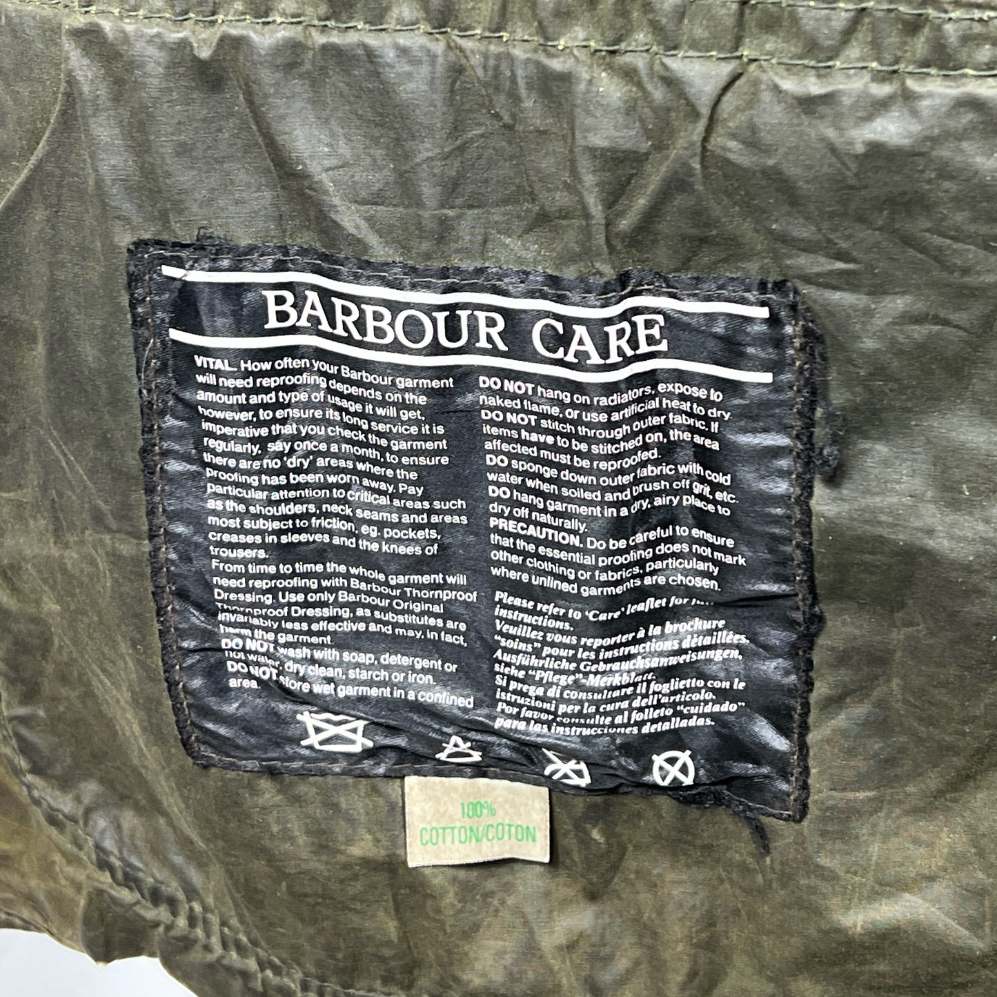 RARA Giacca Barbour verde vintage Durham C40/102 cm- Waxed Durham unlined M