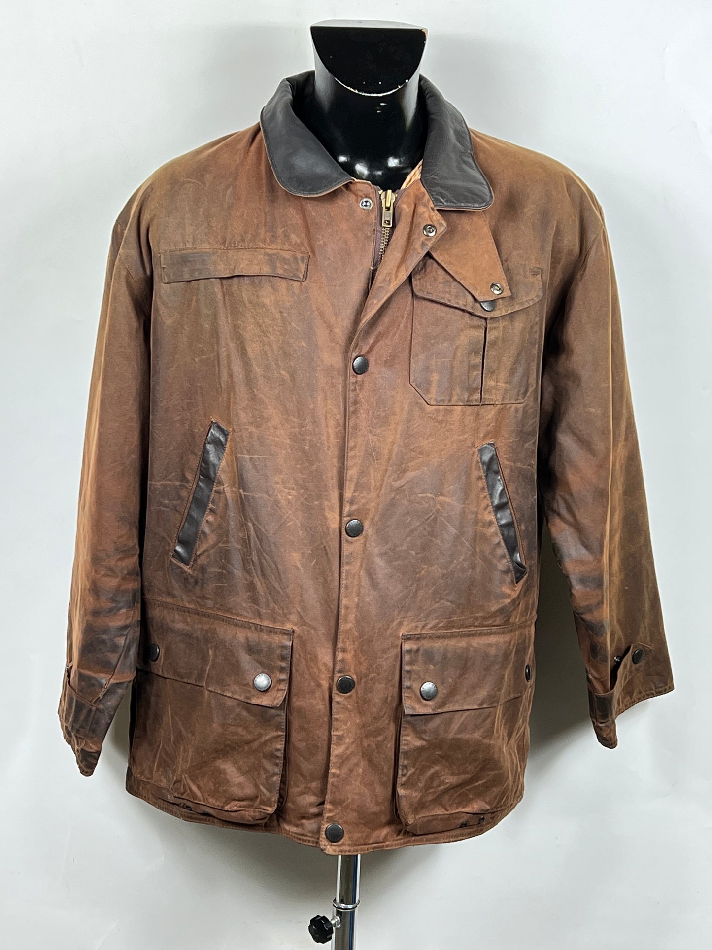 Barbour Giacca Uomo Bushman Marrone Medium- Man Wax Brown Jacket Size M