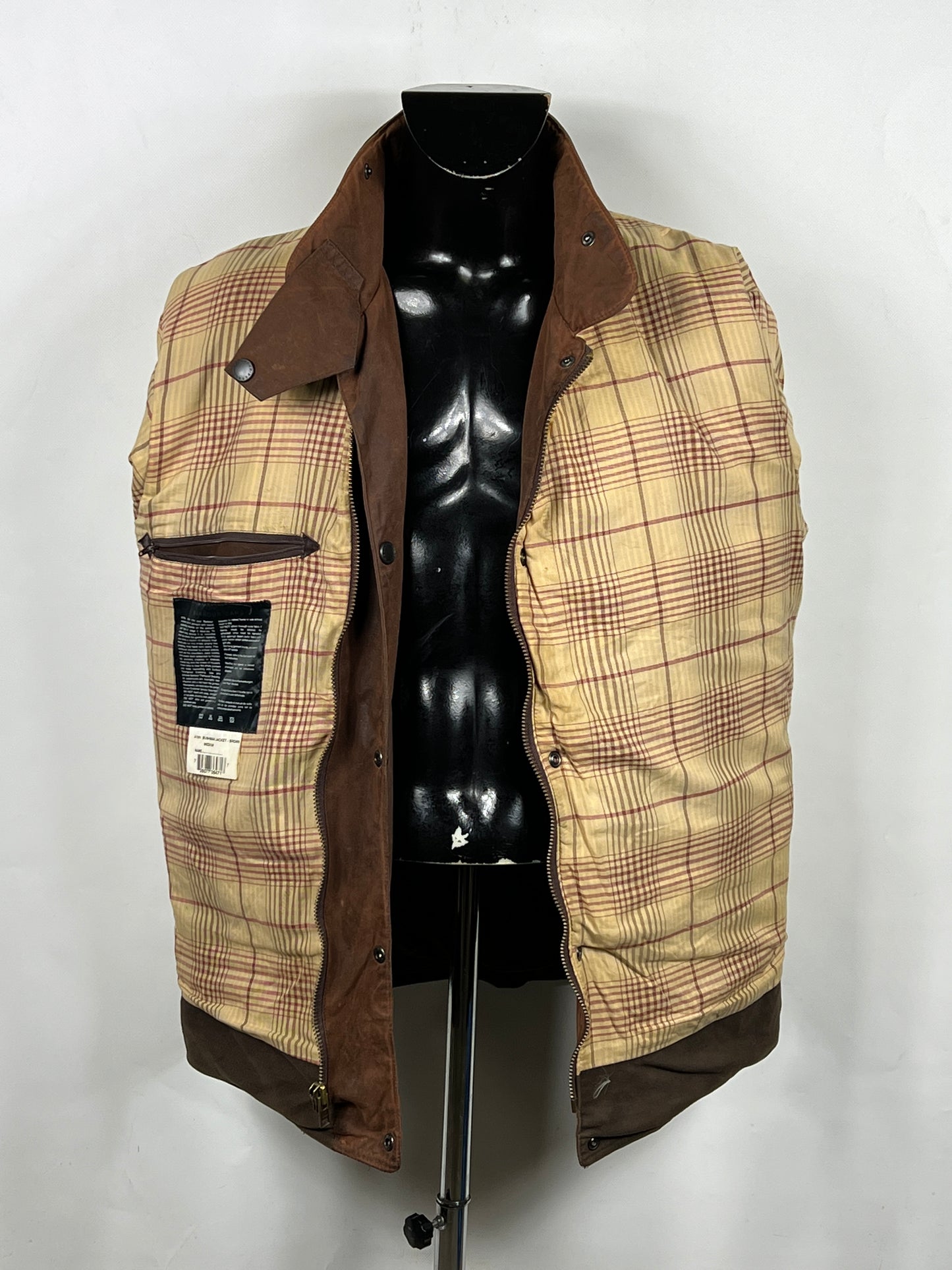 Barbour Giacca Uomo Bushman Marrone Medium- Man Wax Brown Jacket Size M