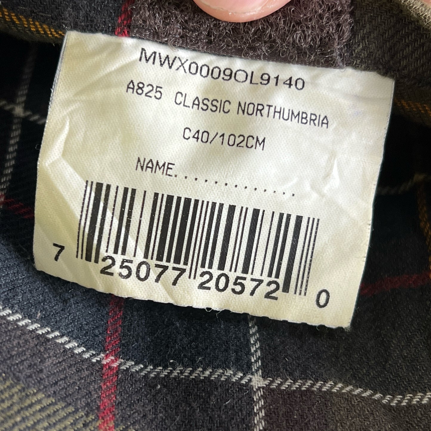 Giacca Barbour Northumbria c40/102 cm olive - Olive Northumbria wax jacket size M