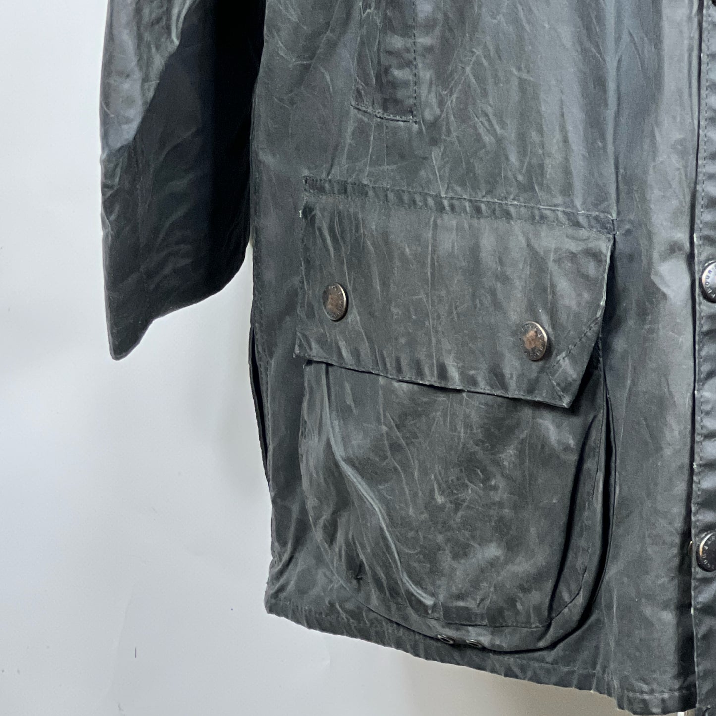 Barbour Giacca Beaufort blu C40/102 cm -Navy waxed Beaufort Jacket Size Medium