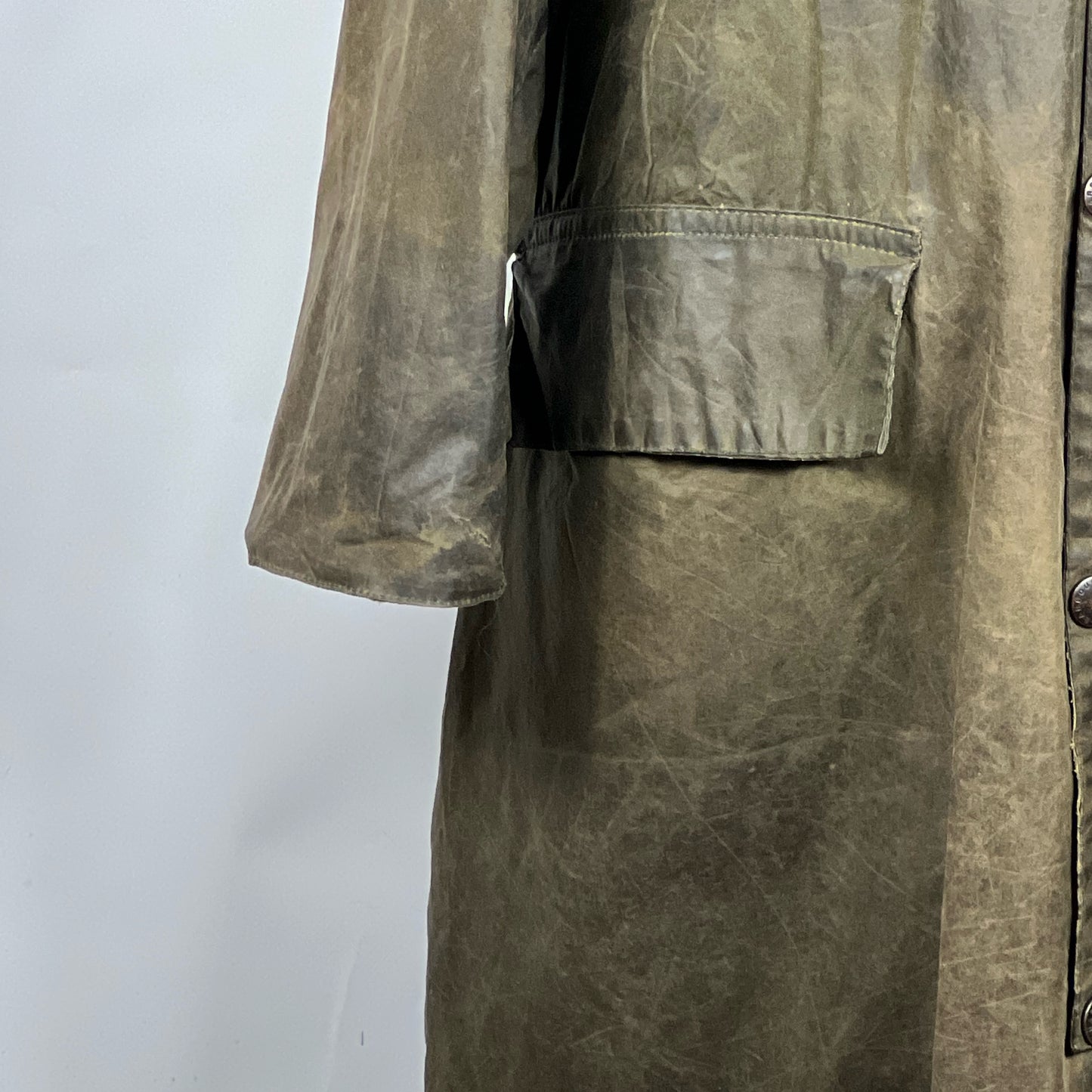 RARO Barbour Burghley Vintage C40/102cm Medium Vintage wax Burghley coat M