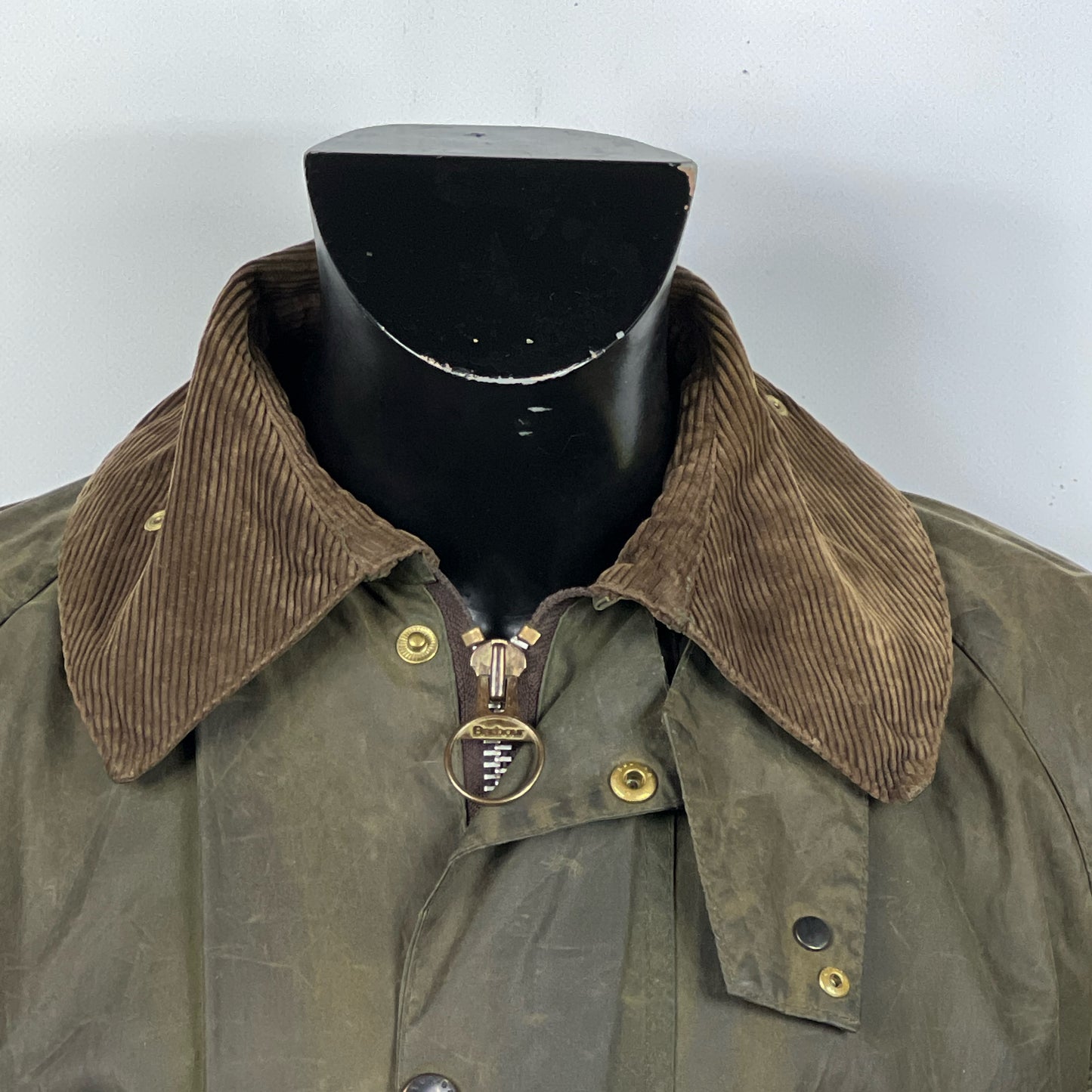 RARO Barbour Burghley Vintage C40/102cm Medium Vintage wax Burghley coat M