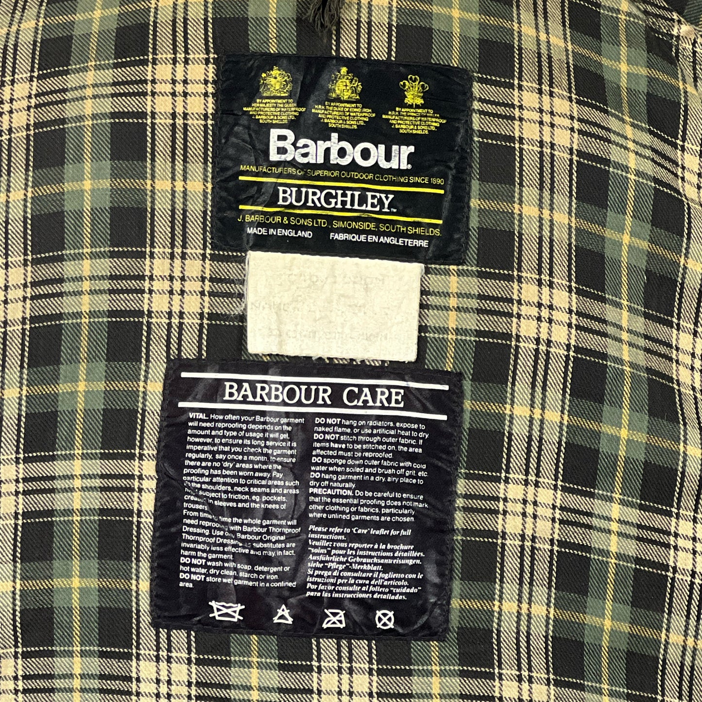 RARO Barbour Burghley Vintage C40/102cm Medium Vintage wax Burghley coat M