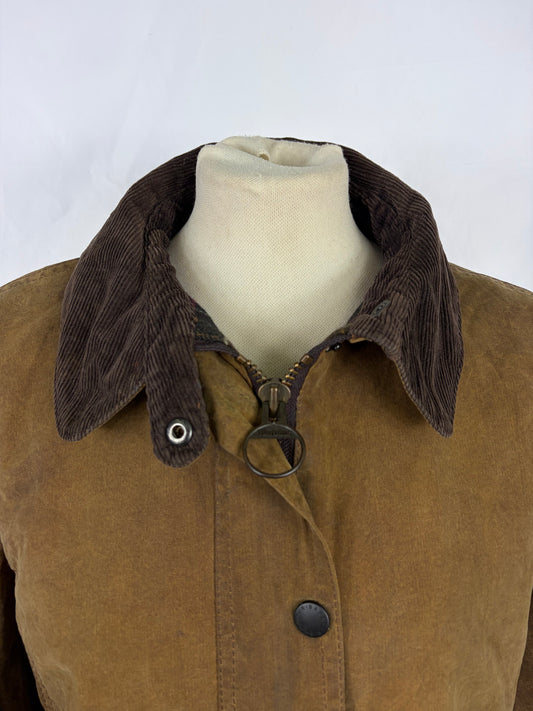 Barbour beige Unisex Newmarket UK 18 tg.48 Beige waxed Newmarket coat size uk18