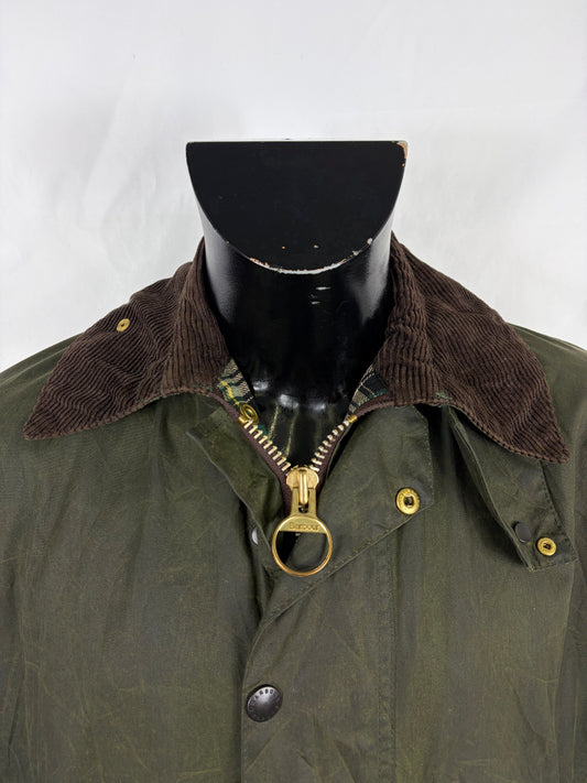 Giacca Barbour Unisex Border Verde C38/97cm - Green Wax green Border Coat Size Medium - Shop In London