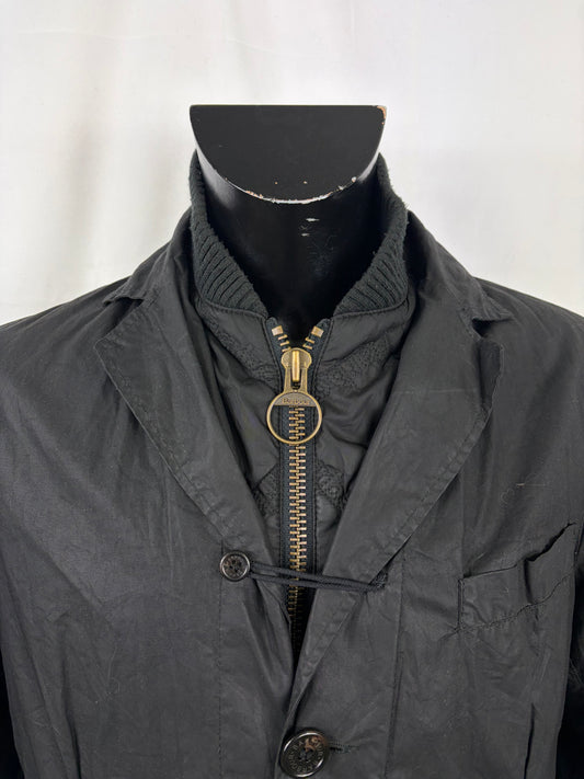 Giacca Barbour Uomo Nero blazer Medium - Man Black waxed riding blazer Jacket Size M