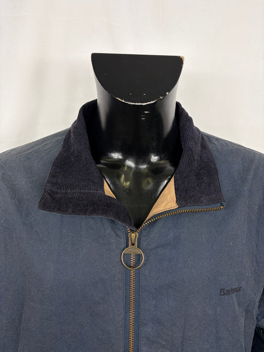 Giacca Barbour Uomo cerata corta blu XXLarge Man Short navy Jacket Size XXLarge