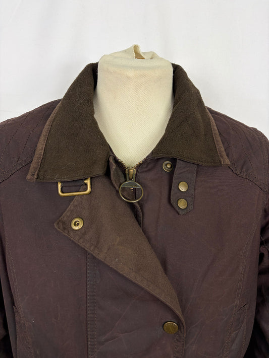 Giacca Barbour Donna Marrone cerata Medium UK12 - Lady Brown Stockyard jacket size M uk12 - Shop In London
