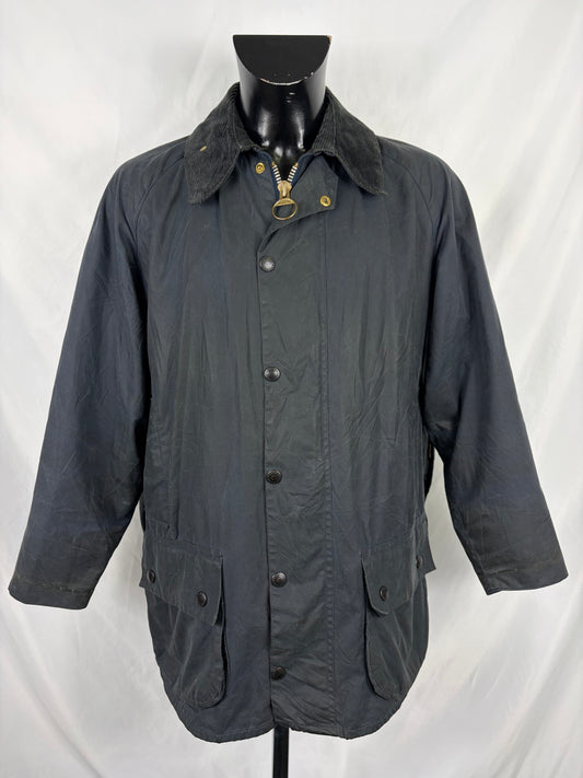 Barbour Giacca Beaufort vintage blu C40/102 cm - Navy Beaufort Waxed jacket Size Medium