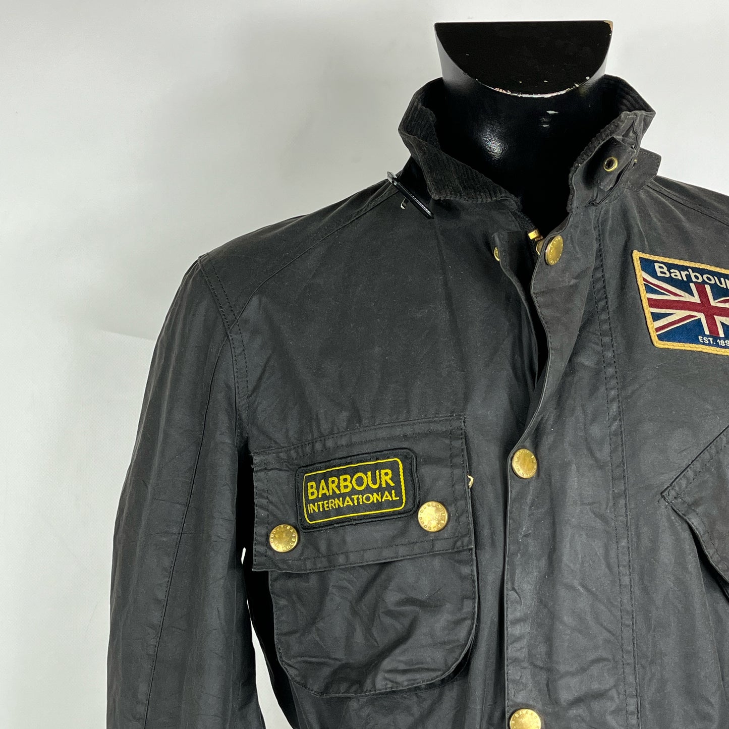 Giacca Barbour International Union Jack Small- Black International Union Jacket Jacket S