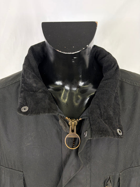 Barbour Giacca uomo nera XXL Sapper Jacket Black Waxed Sapper Jacket Size XXLarge - Shop In London