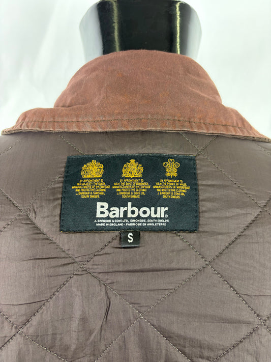 Giacca Barbour da uomo marrone cerata Eton Small - Man Brown Vintage wax Jacket Size Small