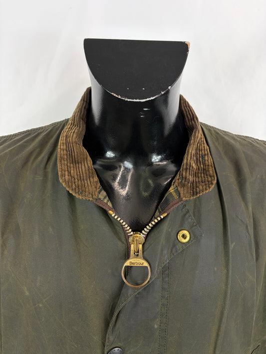 Barbour Gilet cerato da uomo Westmorland Verde XXLarge- Green vintage Waxed Westmorland Waistcoat size XXL