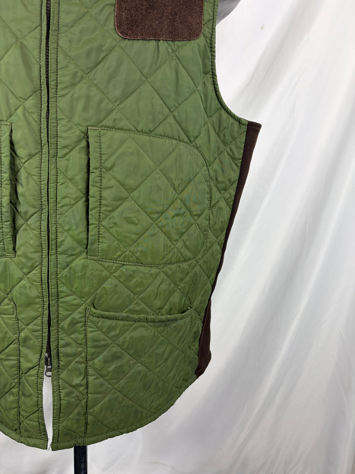 Gilet vintage Barbour Keeperwear verde Xlarge - Man Quilted Keeperwear Vest size XL
