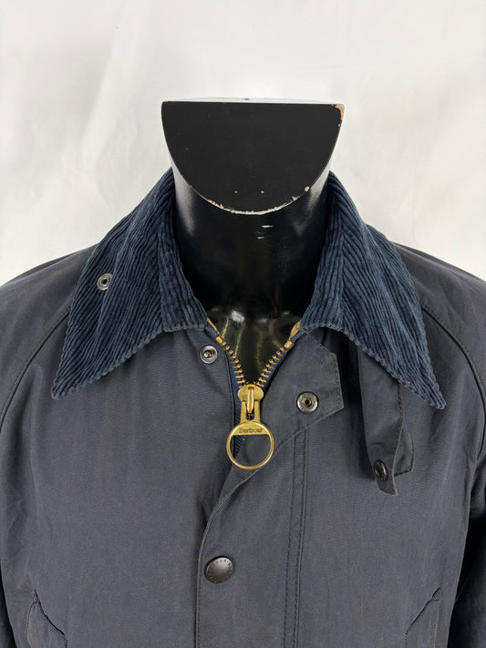 Barbour Giacca Bedale Uomo Vintage Blu C38/97 cm Bedale waxed Navy Jacket size Medium