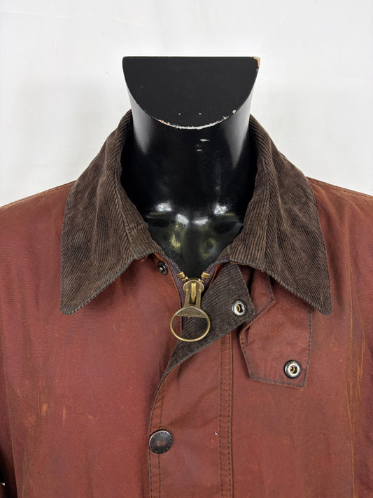 Giacca Barbour Fontainbleau ruggine C46/117 cm - Man Rust waxed Fontainbleau jacket size Xlarge - Shop In London