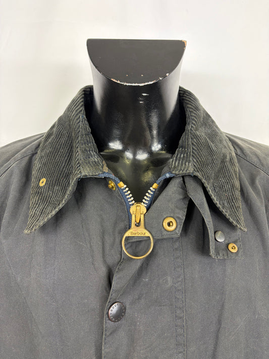 Barbour Giacca Beaufort vintage blu C48/122cm - Navy vintage Beaufort Waxed jacket size Xlarge