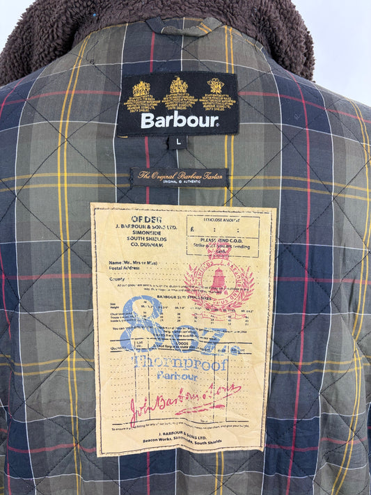 Parka Barbour verde uomo con cappuccio Kirkham Large - Man Green Kirkham jacket size L