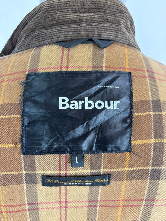 Barbour Giacca uomo Wax Flyer Jacket Large Marrone Man Brown Wax Flyer Jacket Size L