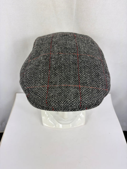 Coppola nuova inglese in lana gigia fantasia tweed Wool Grey Tweed Check Flat cap size one - Shop In London