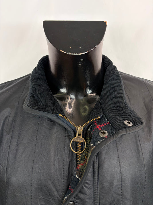 Barbour Giacca da uomo blu notte imbottito Large - Man Edderton Navy Wax Jacket size Large
