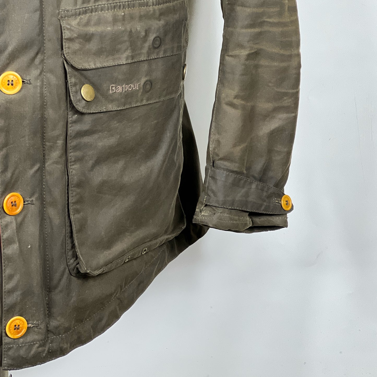 RARO Game Parka Barbour verde con cappuccio Medium- Green Game Parka Size M