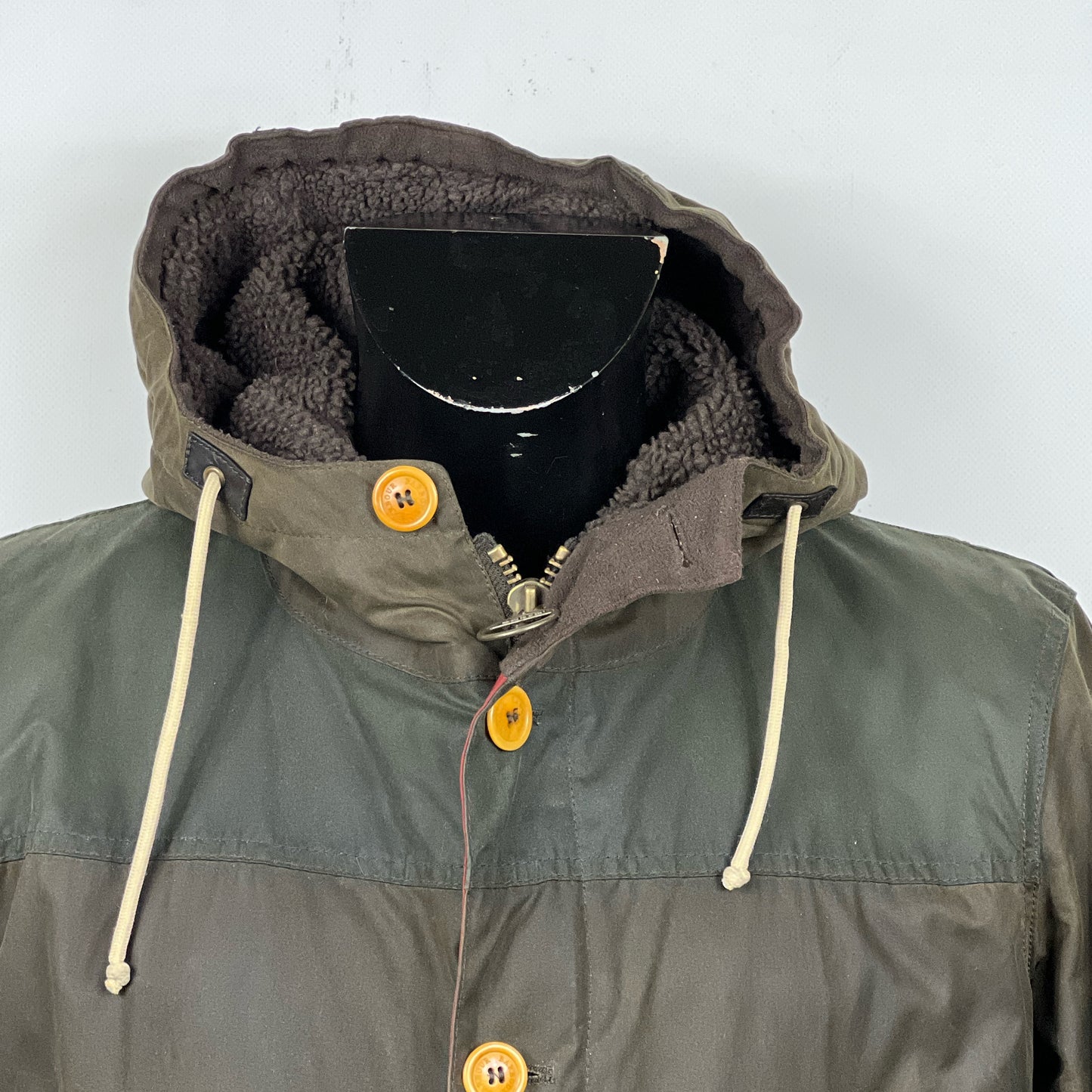 RARO Game Parka Barbour verde con cappuccio Medium- Green Game Parka Size M