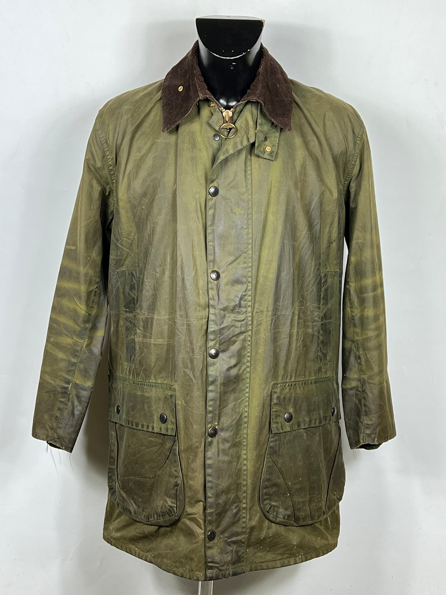 Barbour unisex Border Verde cotone Cerato C40/102cm Green Border Coat Size M