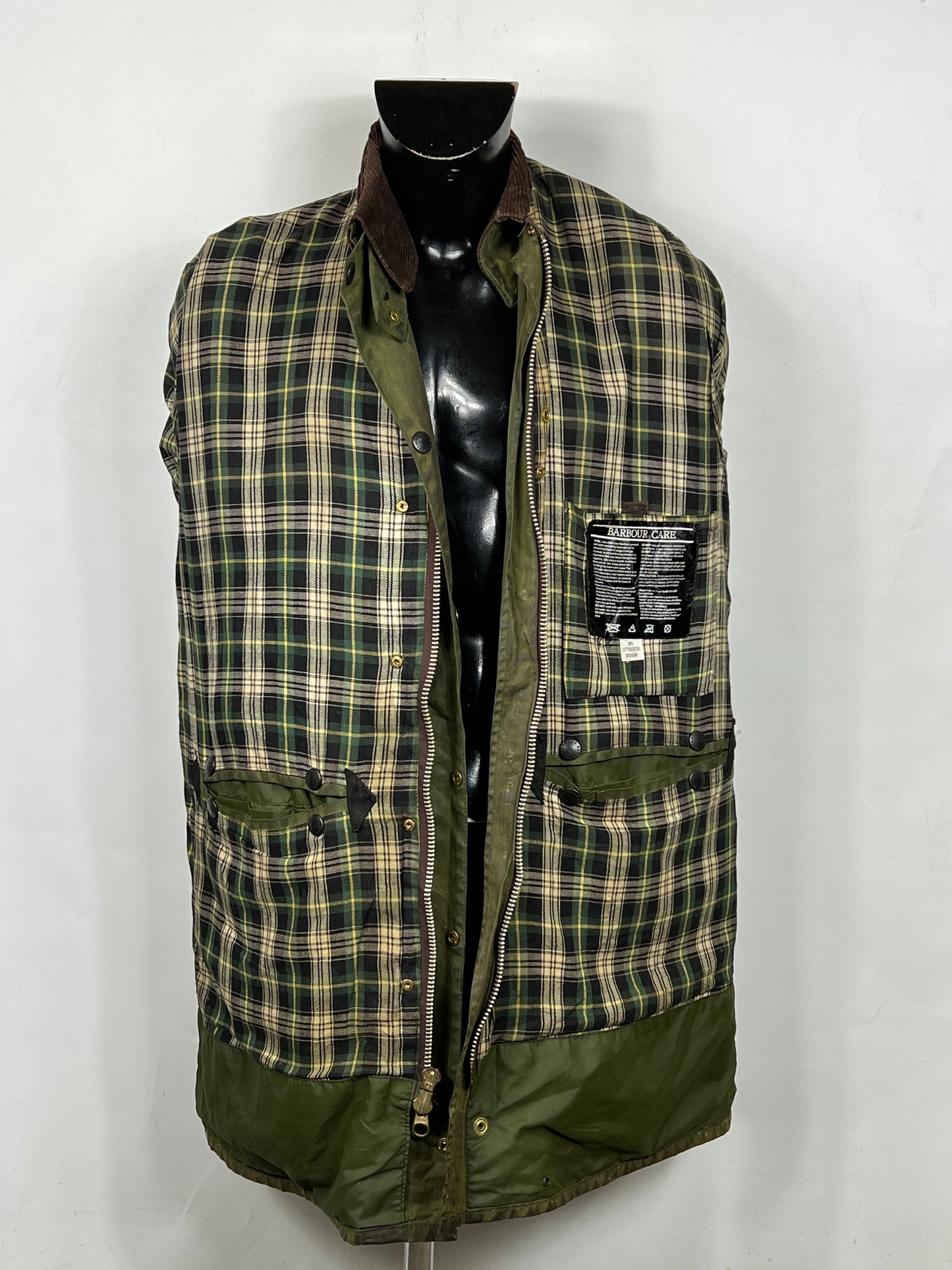 Barbour unisex Border Verde cotone Cerato C40/102cm Green Border Coat Size M