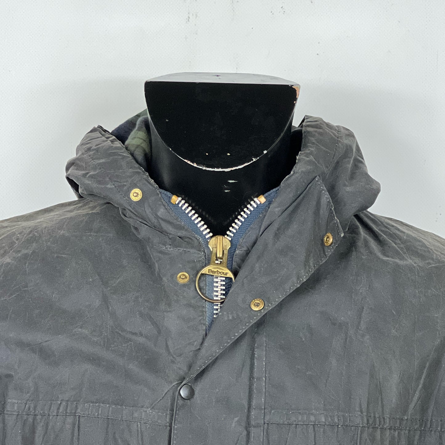 Giacca Barbour blu vintage Durham C40/102 cm- Waxed Durham Jacket size Medium