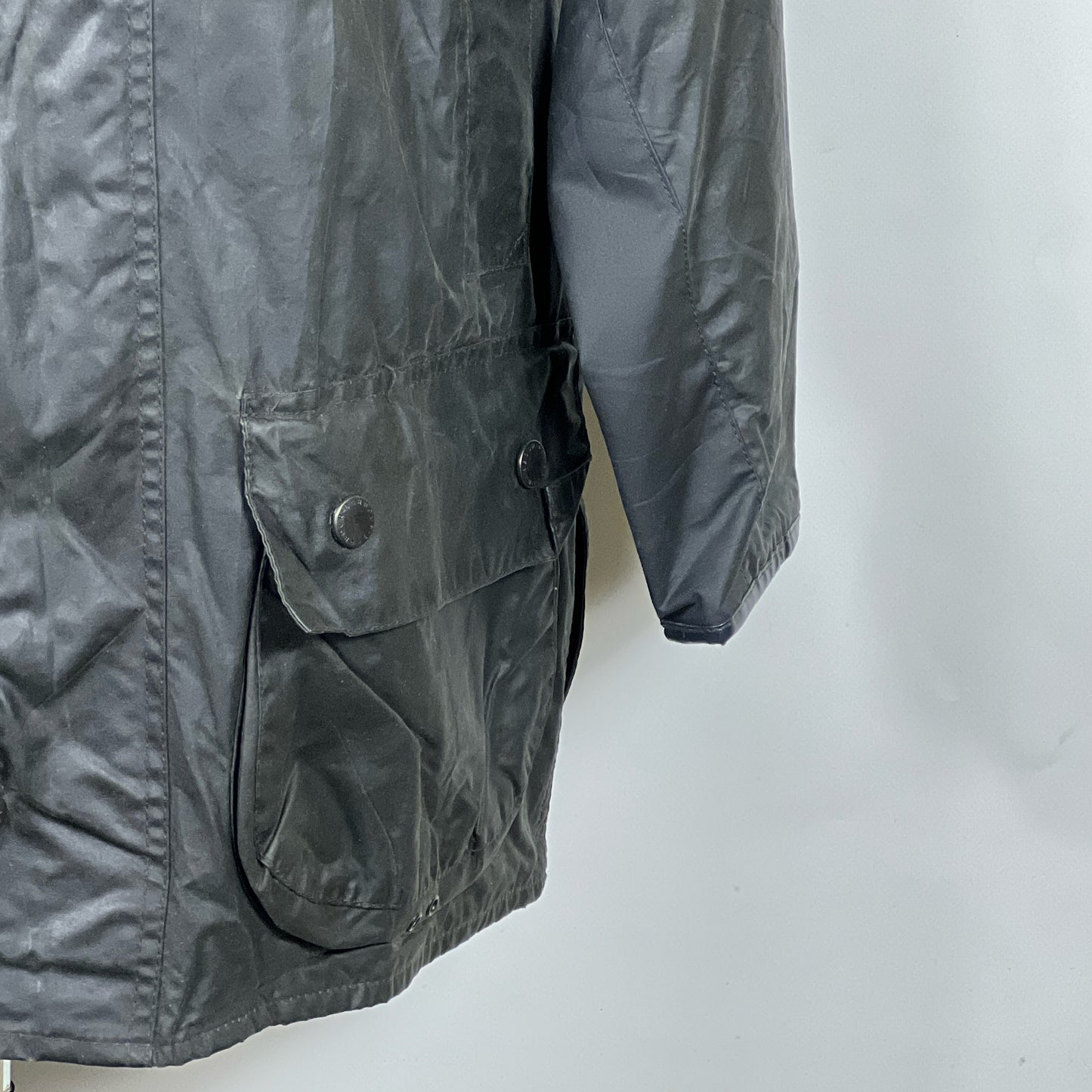 Barbour Giacca Beaufort blu C40/102 cm -Navy waxed Beaufort Jacket Size Medium