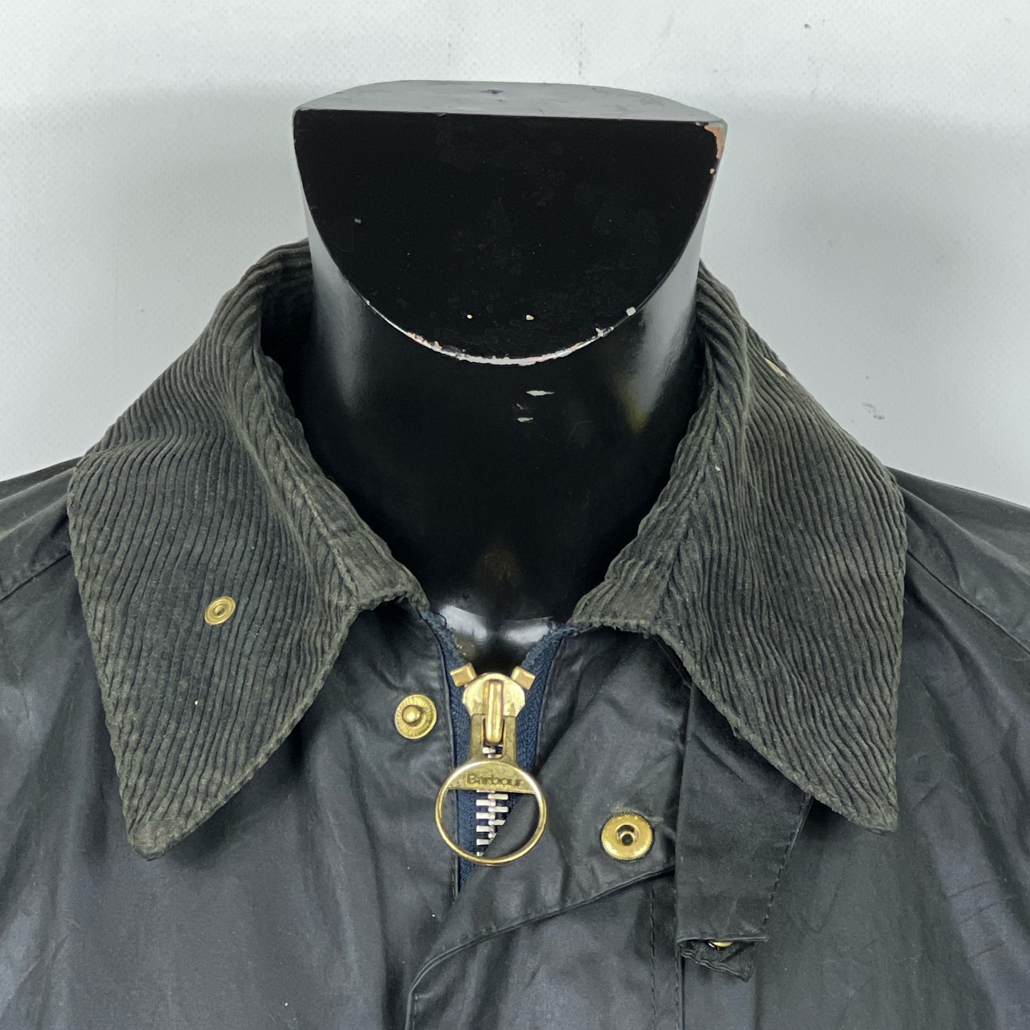 Barbour Giacca Beaufort blu C40/102 cm -Navy waxed Beaufort Jacket Size Medium