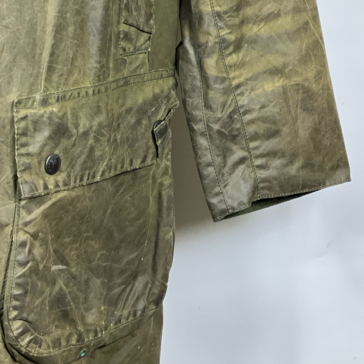 Barbour Border verde cotone Cerato C42/107 cm Green Border Coat Size Large tg. 52 ita