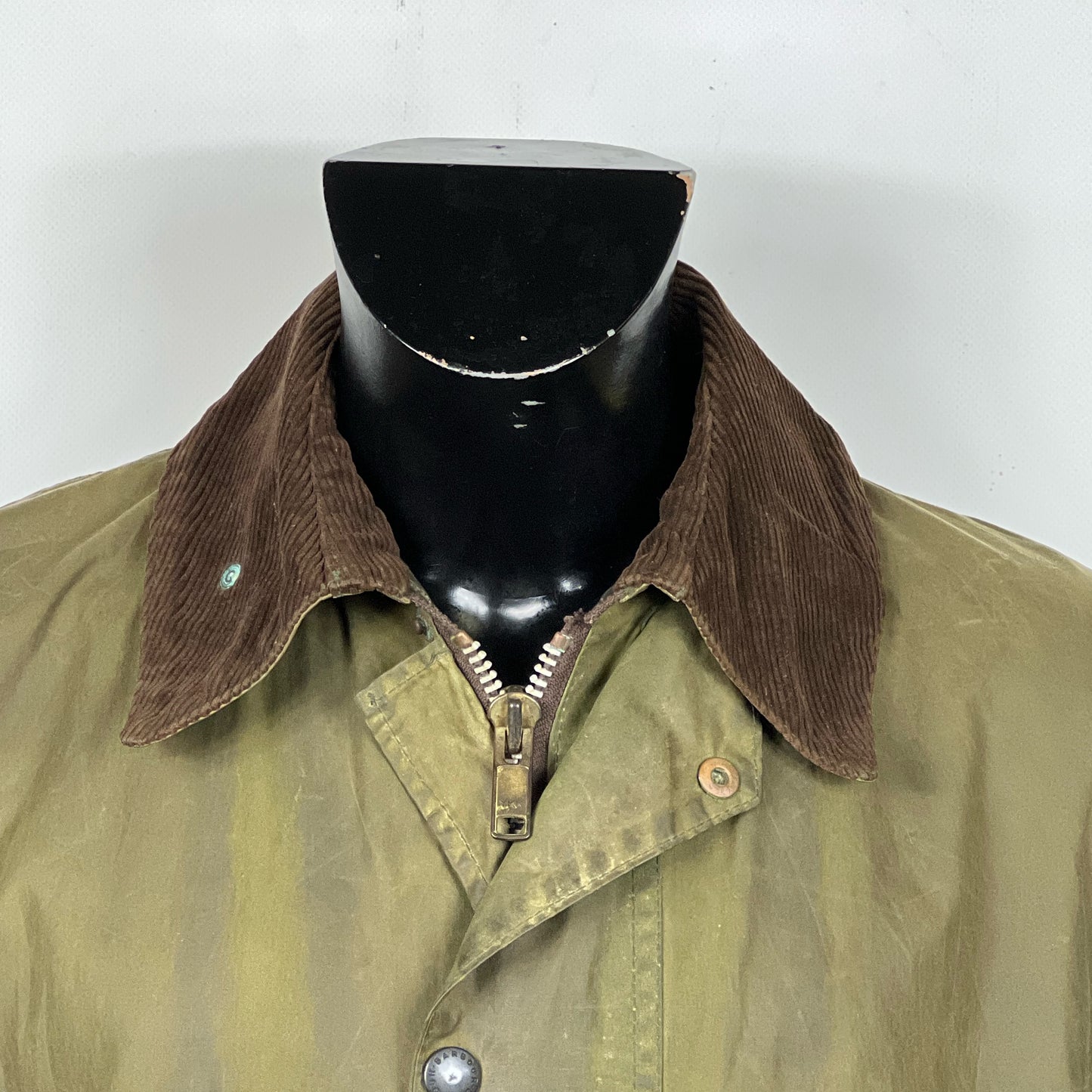 Barbour Border verde cotone Cerato C42/107 cm Green Border Coat Size Large tg. 52 ita