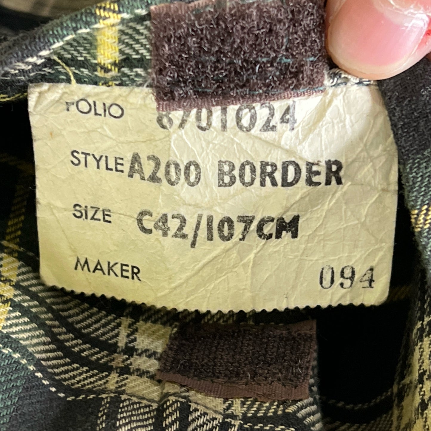 Barbour Border verde cotone Cerato C42/107 cm Green Border Coat Size Large tg. 52 ita